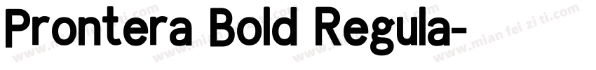 Prontera Bold Regula字体转换